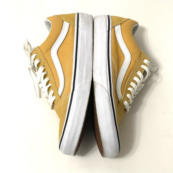 Vans Old Skool Yellow Mustard Canvas Suede Unisex Shoes 7M W 8.5 - Picture 6 of 12